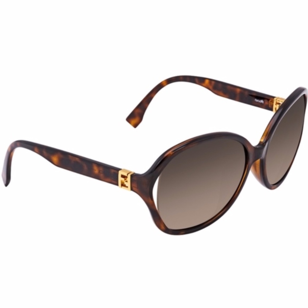 New FENDI Brown Oval Gradient Lens Sunglasses - Picture 6 of 14